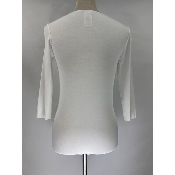 Wolford Tokio String Bodysuit White Small Scoop Neck Modal Elastane Modal - Picture 5 of 10